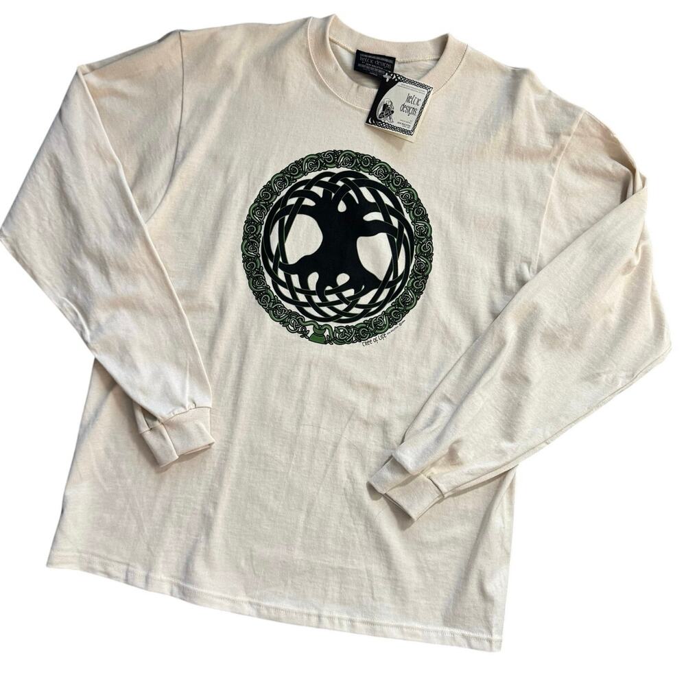 Celtic Designs Tree of Life Shirt Jen Delyth Large NWT Made in USA Witchy Irish